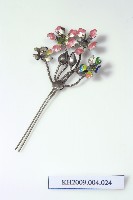 藏品(銀琺瑯花卉紋釵)的圖片