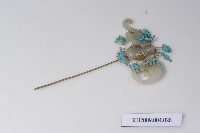 藏品(銀鎏金點翠鑲玉福在眼前簪)的圖片