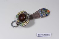 藏品(銀琺瑯鑲珠蝙蝠紋帶鈎)的圖片