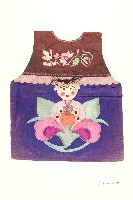 藏品(青緞地連生貴子貼布繡胸圍兜)的圖片