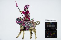藏品(皮影戲偶全身男騎-老武淨騎老虎)的圖片