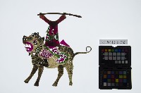 藏品(皮影戲偶左男騎-道長騎老虎（偶身）)的圖片