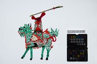 藏品(皮影戲偶左男騎-妖道騎麒麟（偶身）)的圖片