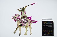 藏品(皮影戲偶左男騎-道長騎四不像（偶身）)的圖片