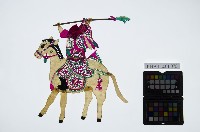 藏品(皮影戲偶左男騎-老武將騎馬（偶身）)的圖片