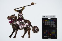 藏品(皮影戲偶右男騎-妖道騎老虎（偶身）)的圖片