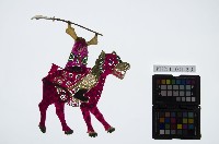 藏品(皮影戲偶右男騎-武生騎獅虎（偶身）)的圖片