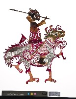 藏品(皮影戲偶右男騎-妖道騎麒麟（偶身）)的圖片