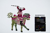 藏品(皮影戲偶右男騎-道長騎獅子（偶身）)的圖片