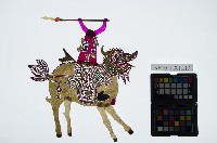 藏品(皮影戲偶右男騎-道長騎麒麟（偶身）)的圖片