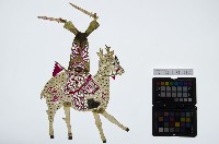 藏品(皮影戲偶右男騎-老武生騎梅花鹿（偶身）)的圖片