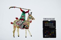藏品(皮影戲偶男騎-道長騎梅花鹿（偶身）)的圖片