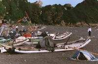藏品(大林蒲海灘小船與水管筏)的圖片