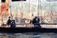 藏品(陽文萍佳作作品「修船工人」)的圖片