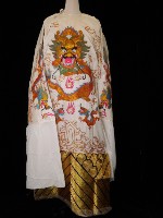 藏品(蟒（白色底），繡4爪金龍圖案)的圖片