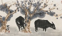藏品(牛與樹)的圖片