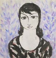 藏品(女(紫花背景))的圖片