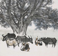 藏品(樹蔭下(四牛))的圖片