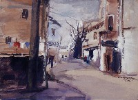 藏品(曬衣(蘇洲古巷))的圖片