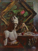 藏品(石膏與荷花的對話)的圖片