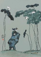 藏品(野鴨與荷花)的圖片