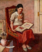 藏品(看畫冊的少女)的圖片