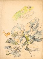 藏品(山及鹿)的圖片