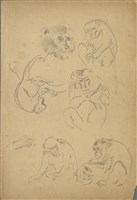 藏品((1)猴子(各種型態);(2)斑鳩(各種型態))的圖片