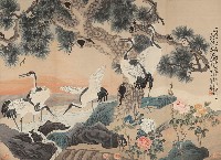 藏品(松鶴富貴圖)的圖片