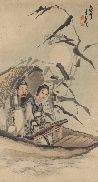 藏品(月夜行舟撫琴)的圖片