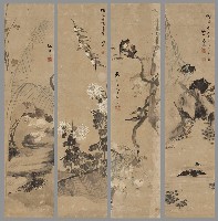 藏品(花鳥四屏)的圖片
