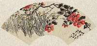 藏品(山茶水仙扇面)的圖片