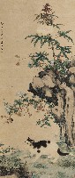 藏品(擬沈南蘋筆法花貓)的圖片