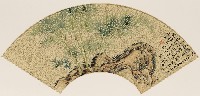 藏品(竹石扇面)的圖片