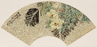 藏品(擬陳洪綬畫芍藥巴蕉扇面)的圖片