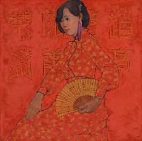 藏品(紅衣少女)的圖片