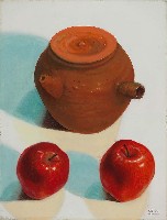 藏品(藥罐與蘋果)的圖片