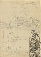 藏品((1)蘭嶼村莊；(2)岸邊(綠島))的圖片