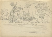 藏品((1)岸邊（碧潭）；(2)望基隆嶼海岸)的圖片