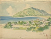 藏品((1)花蓮海濱；(2)山水畫稿)的圖片