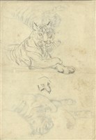 藏品((1)坐虎；(2)（坐姿）虎)的圖片