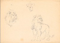 藏品((1)雄獅頭部；(2)雄獅及頭腳)的圖片