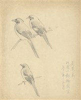 藏品((1)長尾鳥；(2)吊橋（碧潭）)的圖片