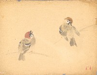 藏品(麻雀（二隻）（彩）)的圖片