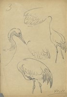 藏品((1)鶴（各姿態）；(2)鶴（頭及翅）)的圖片