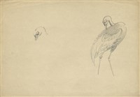 藏品((1)鶴；(2)小水鴨)的圖片