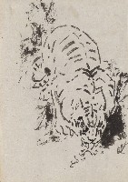 藏品(附畫虎稿乙張)的圖片