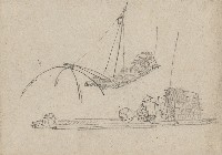 藏品(竹筏及漁夫)的圖片