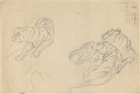 藏品((1)三蹲虎；(2)二組雙虎)的圖片