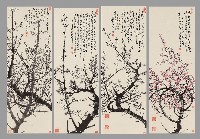 藏品(梅花四屏)的圖片